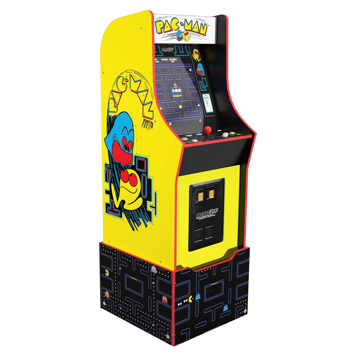 Arcade1UpBandai Namco Entertainment Legacy Edition Arcade Machine, 4-Foot —12-in-1 Pac-Man Arcade Game Machine for Home, 17” Color LCD Screen —Includes Custom Arcade Game Riserand Light-Up Marquee