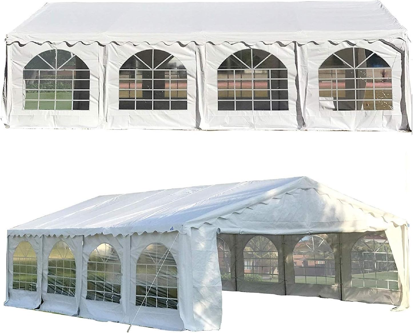 DELTA 26'x20' Budget PVC Party Tent,Large Outdoor Event Wedding Tent Canopy,Backyard Garden Shelter Gazebo,with Waterproof Top Cover,Removable Window Walls, Commercial/Residential Use