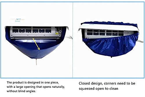 Air Conditioner Cleaning Cover Split Cleaning kit Wall Mounted Air Conditioning Cleaner Kit Dust Washing Clean Protector Bag Aircon Washbag Waterproof with Drain Outlet (Size : 1-2p)