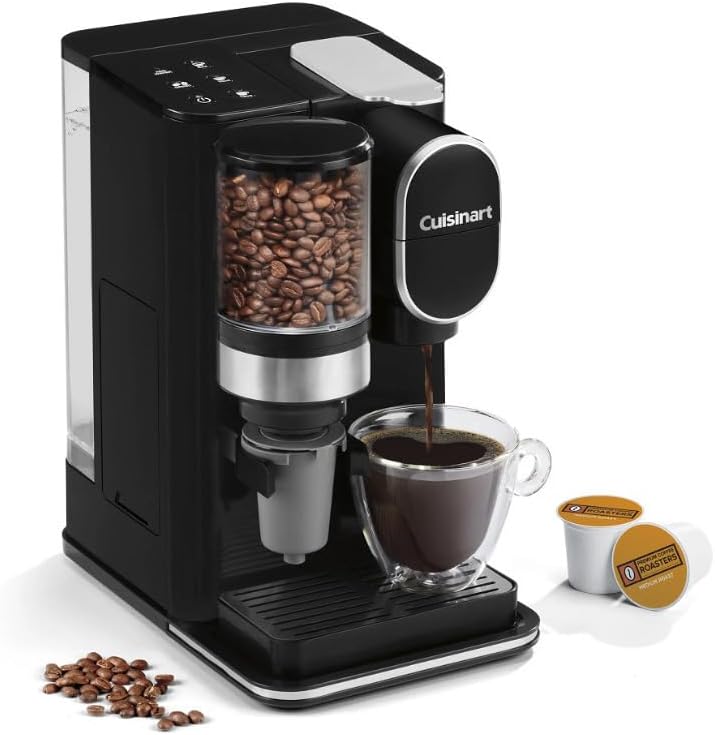 Cuisinart DGB-2 Grind and Brew Single-Serve Brewer with Coffee Canister with Measuring Spoon and Stainless Steel Tumbler Bundle (3 Items)