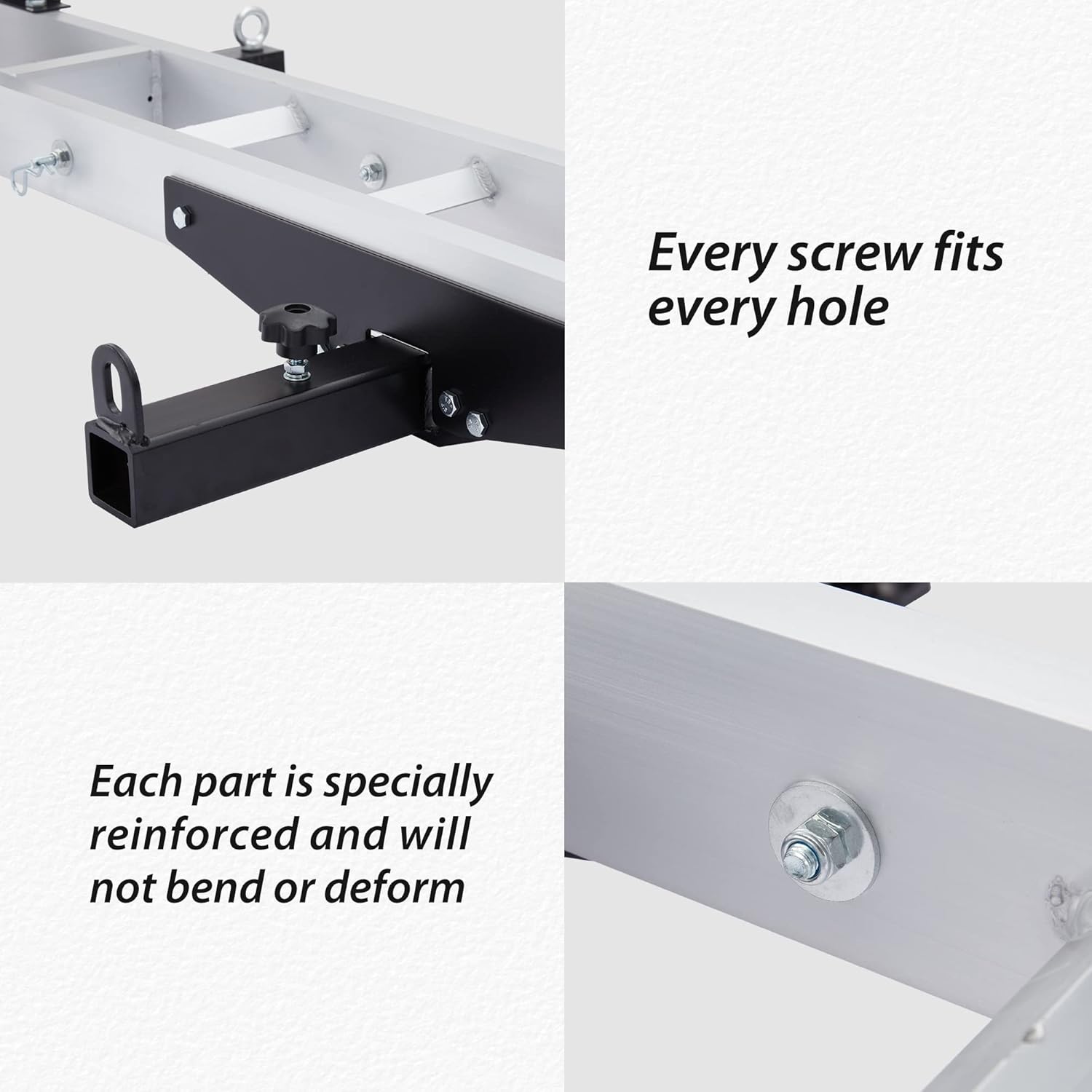 400LBS Aluminum Motorcycle Carrier, Heavy Duty Hitch-Mounted Dirt Bike Rack, Anti-Tilt Locking Device, Motorcycle Trailer Hitch Carrier with Loading Ramp