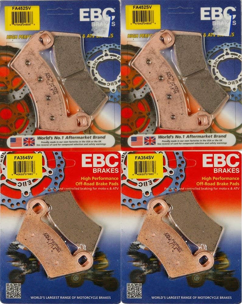 EBC FA452SV Front & FA354SV Rear Severe Duty Brake Pad Set Compatible/Replacement for 2011-2014 Polaris RZR XP 900 (Inc EPS Models)