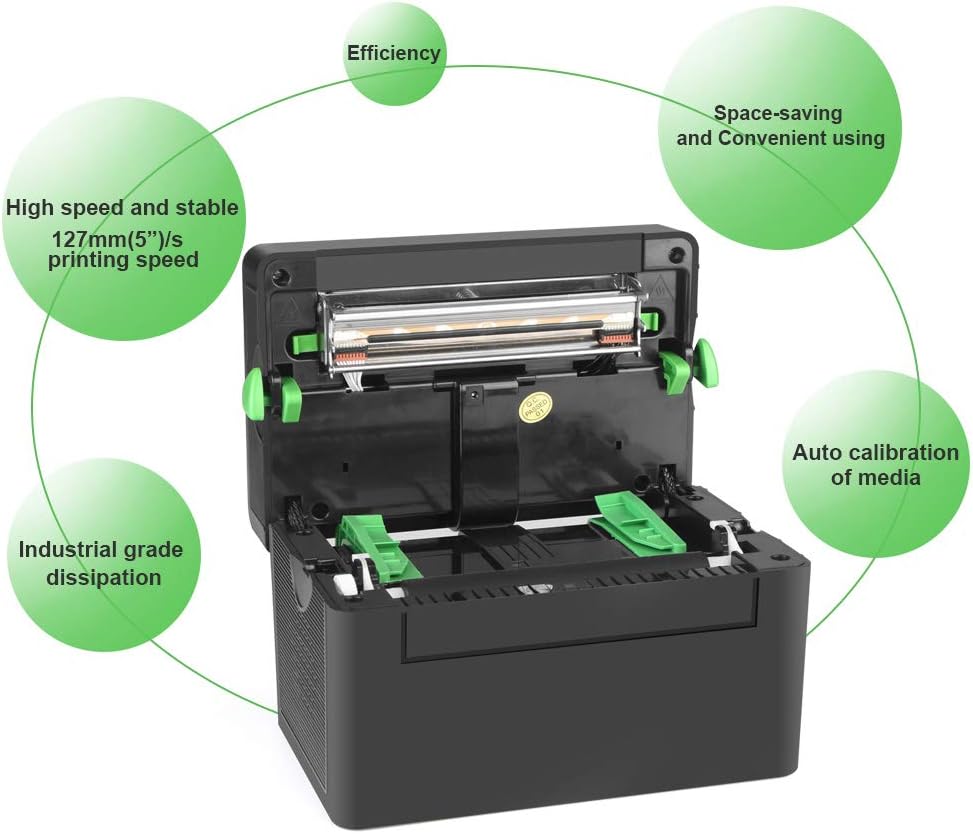 Thermal Shipping Label Printer - Commercial Grade Direct Thermal High Speed Printer - Compatible with Amazon, Ebay, Etsy- 4×6 Thermal Printer