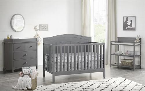 Oxford Baby North Bay 4-in-1 Convertible Crib, Snow White, GreenGuard Gold Certified