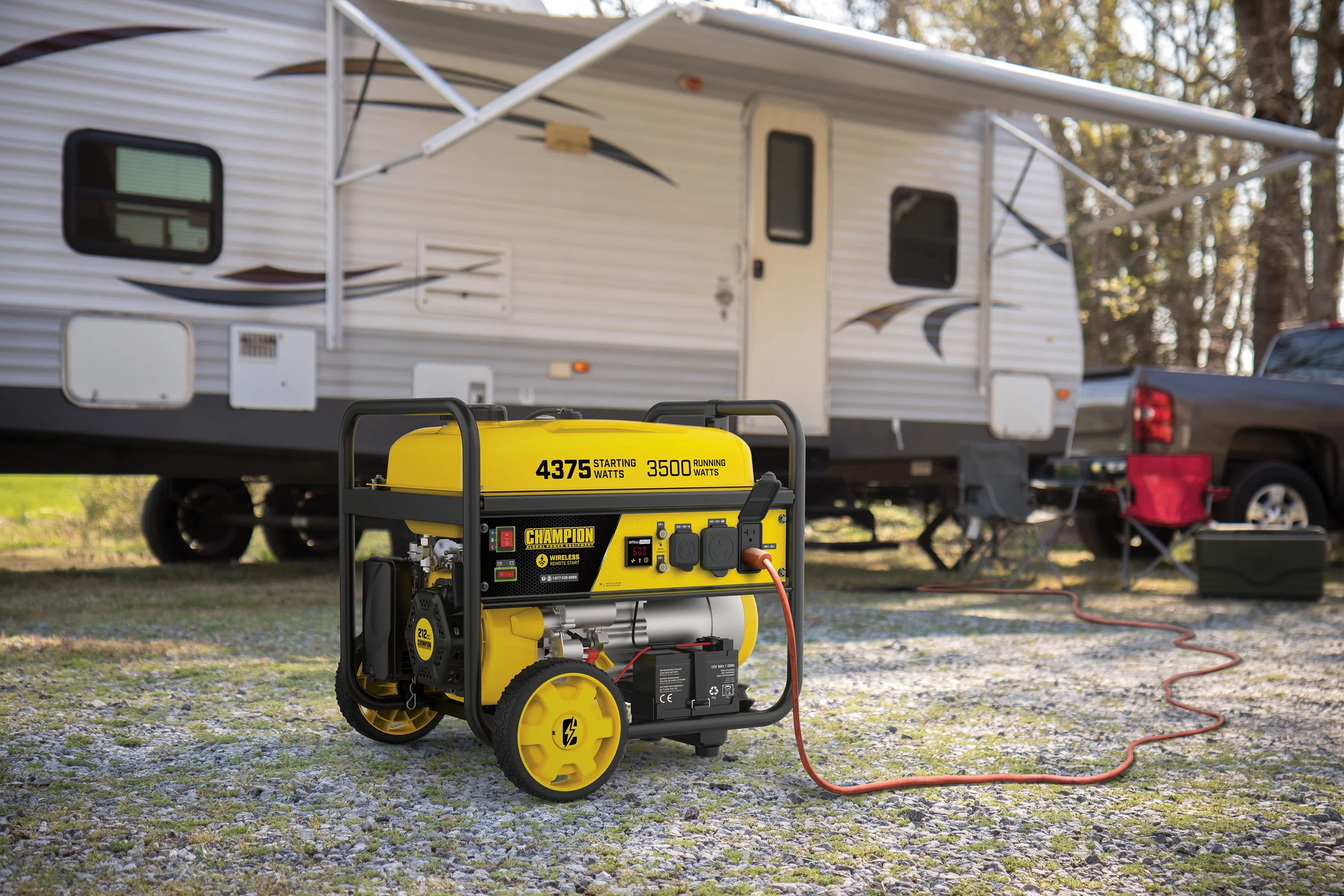 Champion Power Equipment 4375/3500 Watts RV Ready Portable Generator, Remote Start (CARB)
