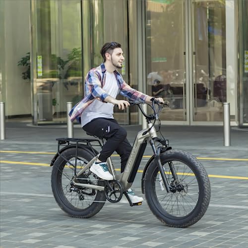 VELOWAVE Electric Bike 26" Fat Tire Ebike Electric Bike for Adults with 750w (Peak 1000W) Brushless Motor 48V 15AH Removable LG Cell with Lock& Bell