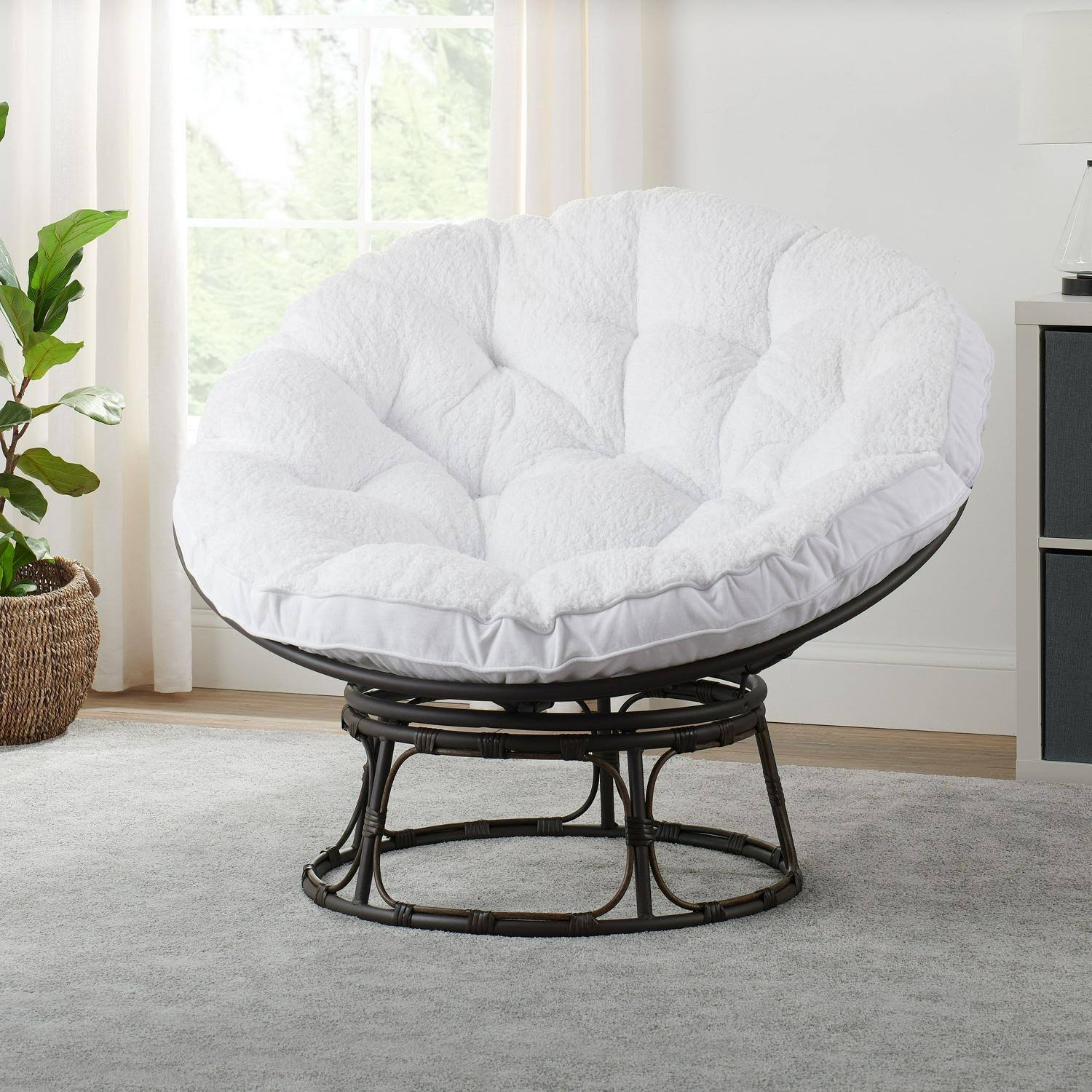Better Homes u0026 Gardens Papasan Chair with Fabric Cushion Navy