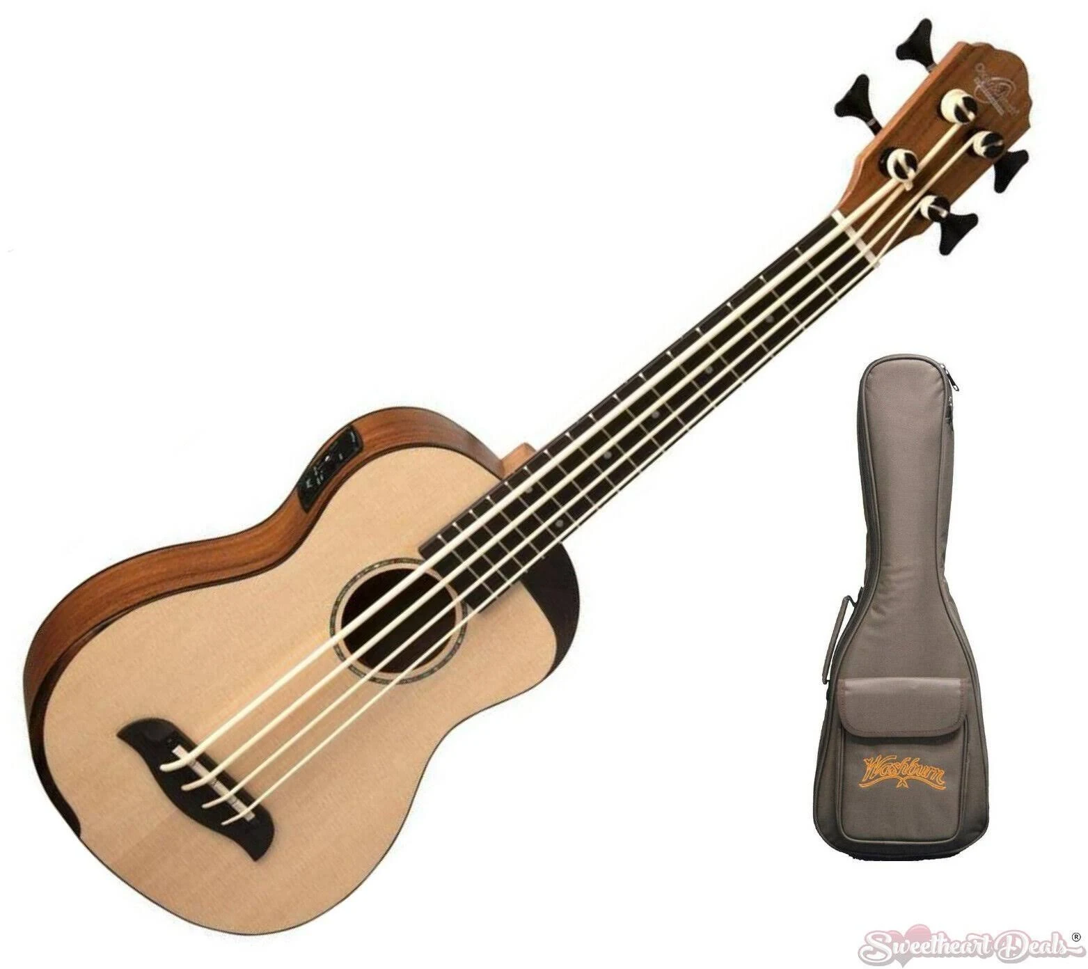 Oscar Schmidt OUB500K Comfort Series Acoustic Electric Bass Ukulele