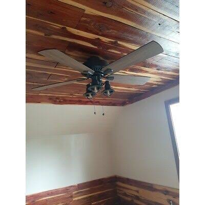 Rustic Industrial Farmhouse LED Ceiling Fan w/Light Kit and Remote, Quiet, 52x22 22342231