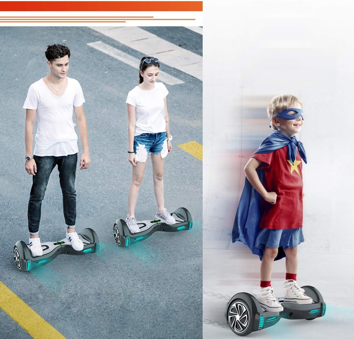 TOMOLOO Hoverboard for Kids and Adults, Hover Board with ul2272 Certified