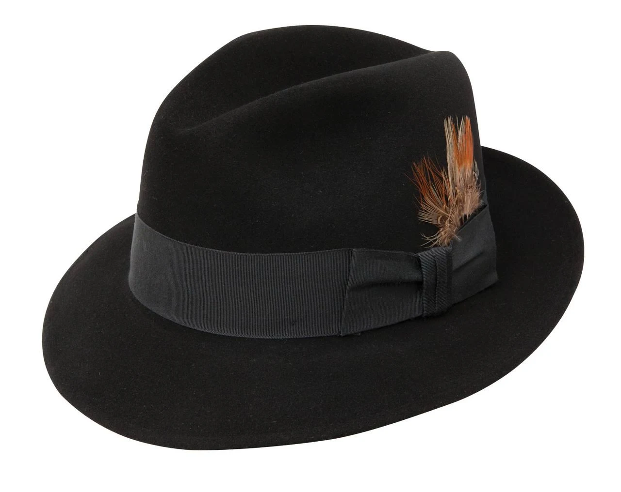 Saxon - Stetson Fur Felt Fedora Hat - TFSAXN - Black - 7