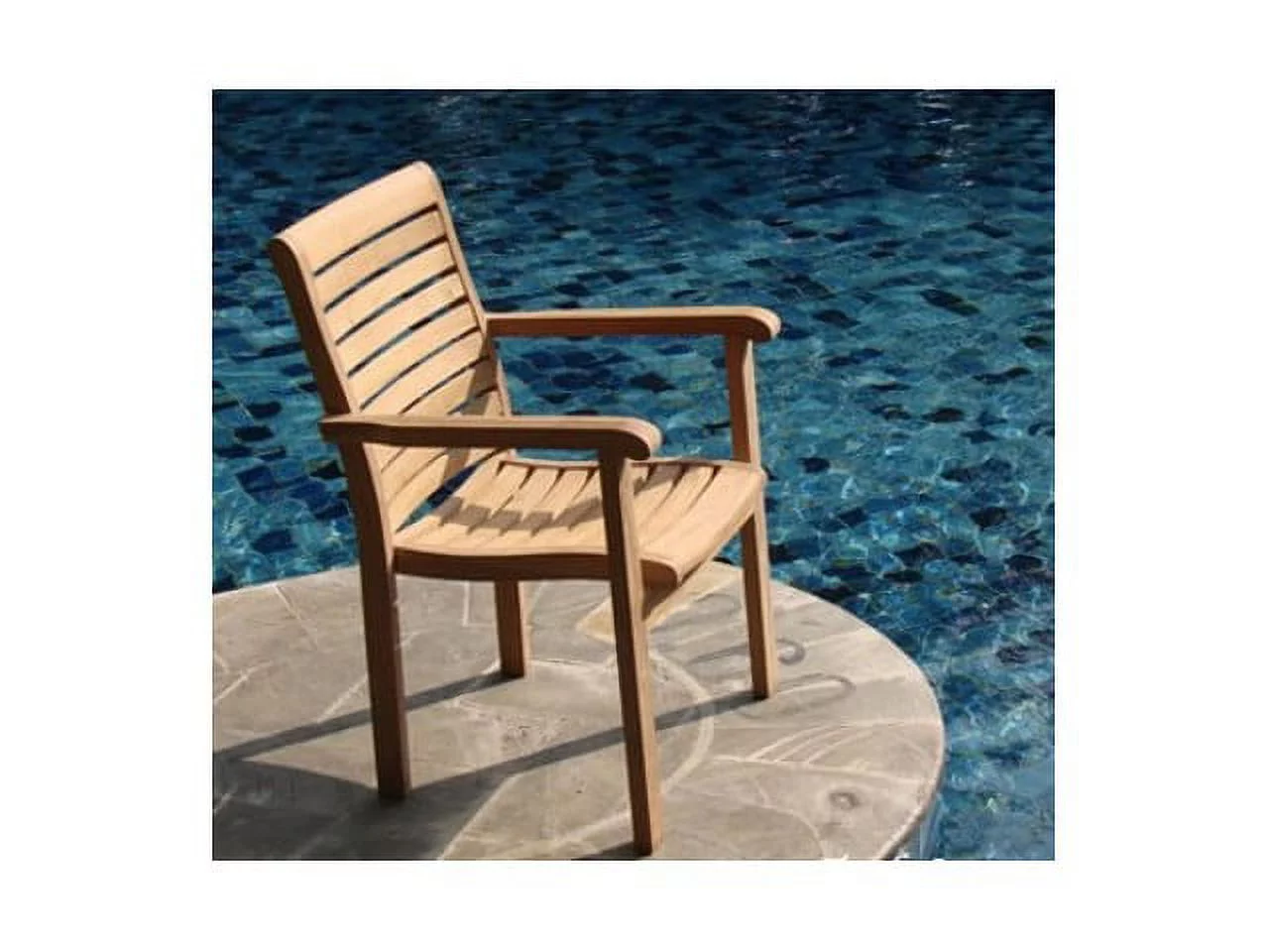 Teak Dining Set:10 Seater 11 Pc - Large 117" Rectangle Table and 10 Hari Stacking Arm Chairs Outdoor Patio Grade-A Teak Wood WholesaleTeak #WMDSHRb
