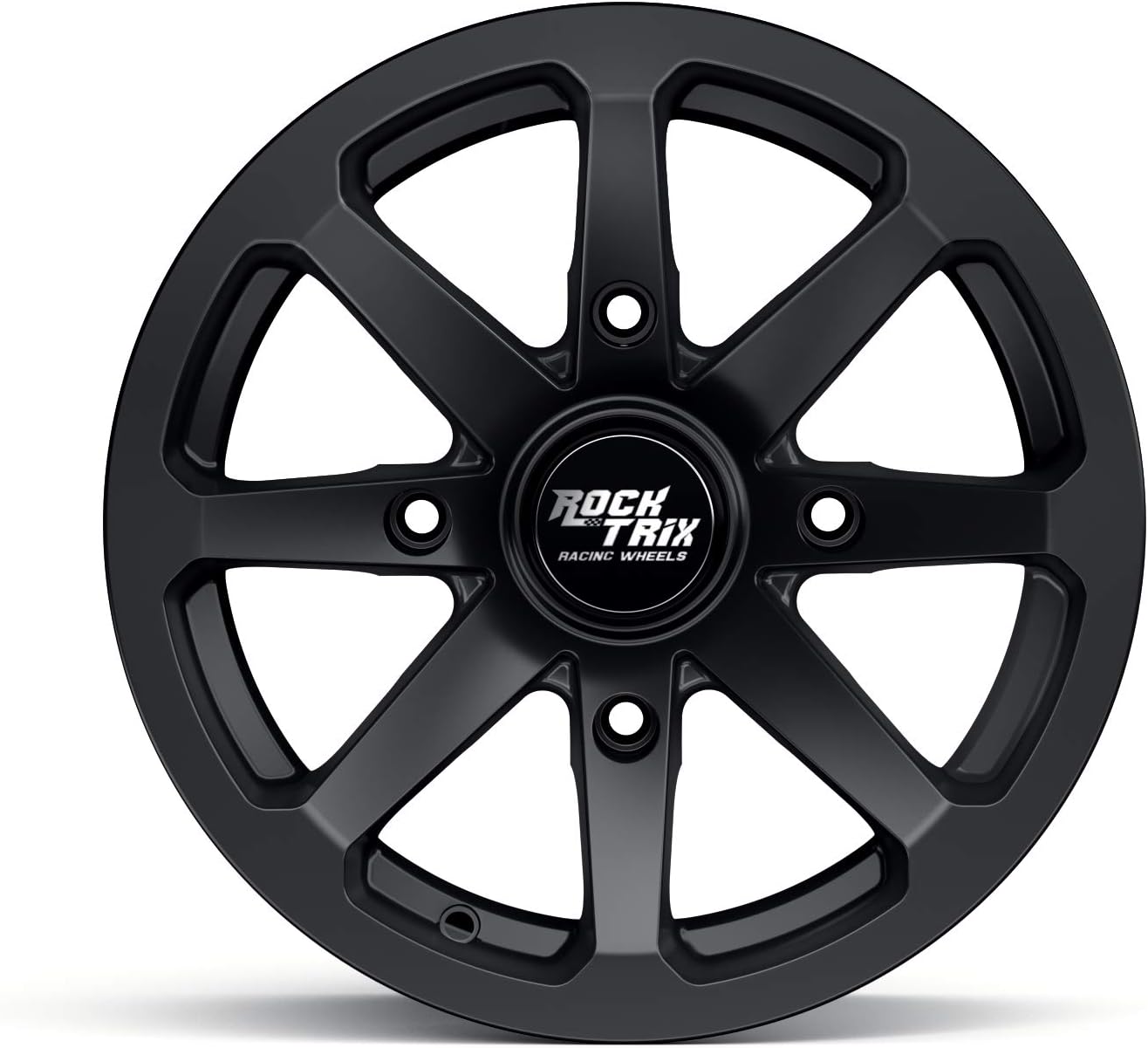 RockTrix RT102 14in ATV Wheel 4x110 Rim | 14x7 | 5+2 Offset | For ATV UTV with IRS (Independent Rear Suspension), Compatible with Honda Kawasaki Yamaha Suzuki 4/110-1pc Single