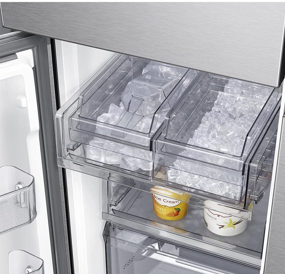Samsung - RF29A9071SR - 29 cu. ft. Smart 4-Door Flex™ refrigerator featuring Family HubTM with Beverage Center and Dual Ice Maker with Ice Bites in Stainless Steel