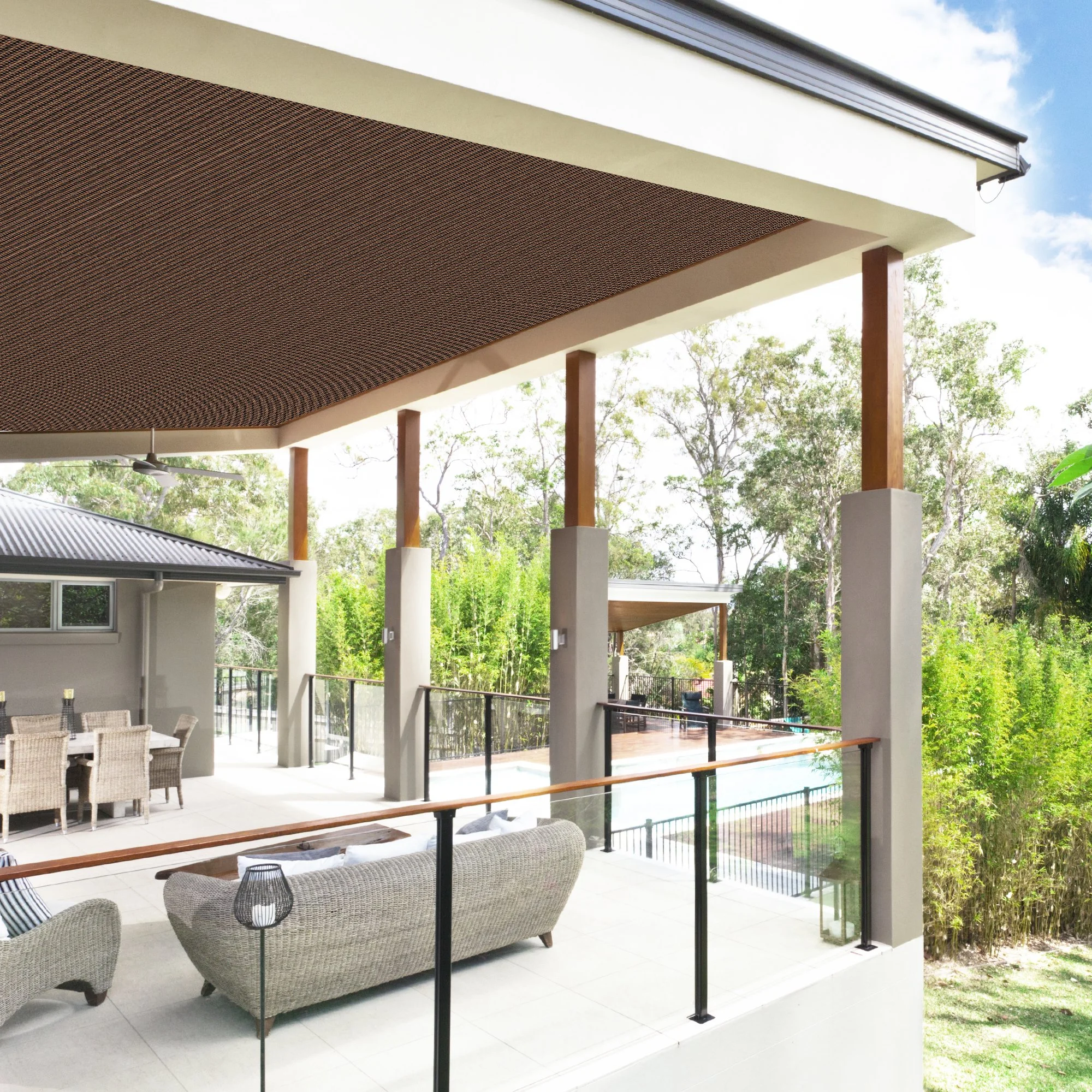 90% Shade Fabric Sun Shade Cloth Privacy Screen for Outdoor Patio Garden Pergola Cover Canopy 6x10 FT, Mocha