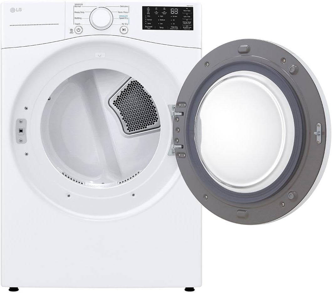 LG DLE3470W 7.4 Cu. Ft. White Ultra Large Capacity Front Load Dryer