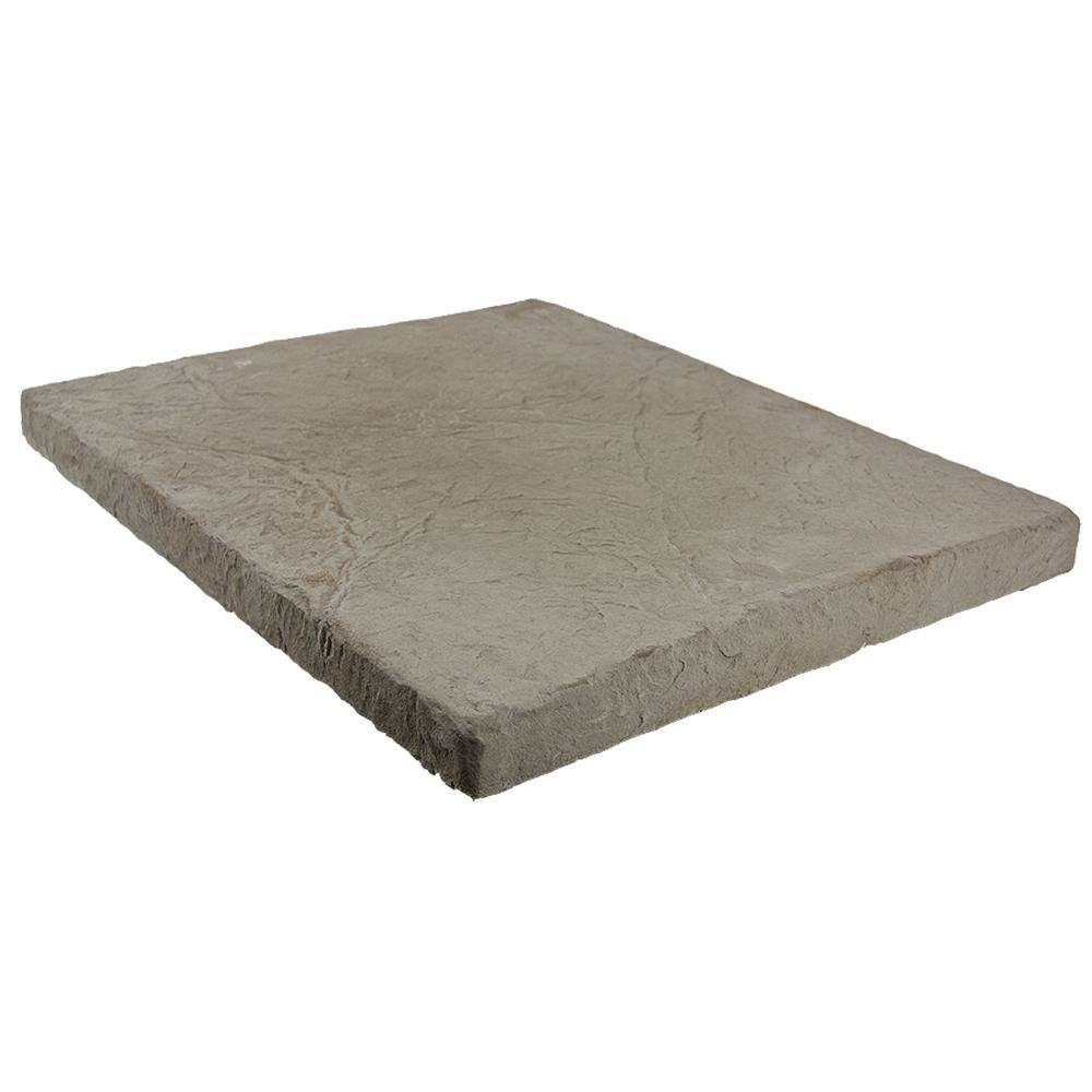 M-Rock Easy Stack 11-3/4 in. x 11-3/4 in. x 1 in. Gray Manufactured Concrete Hearth/Cap Stone