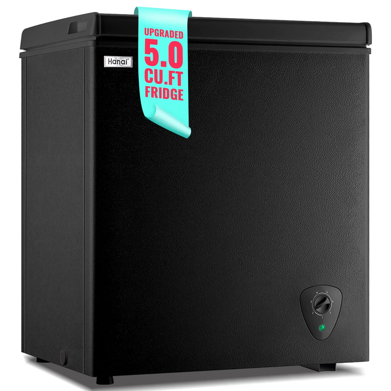WANAI White Chest Freezer Small Deep Freezer 5.0 Cu.ft Fast Freezing Freezers with 7 Temp Control