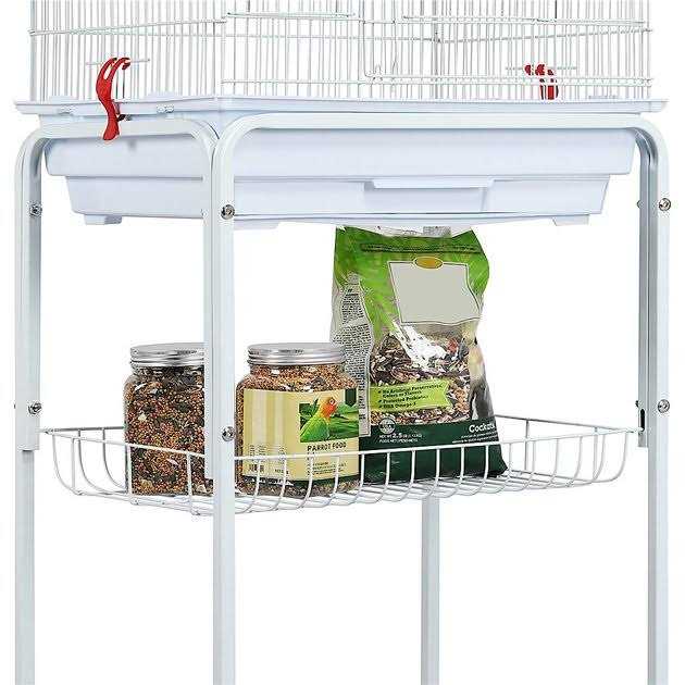 Yaheetech Open Top Metal Bird Cage Large Rolling Parrot Cage with Stand - Pet Supplies online store