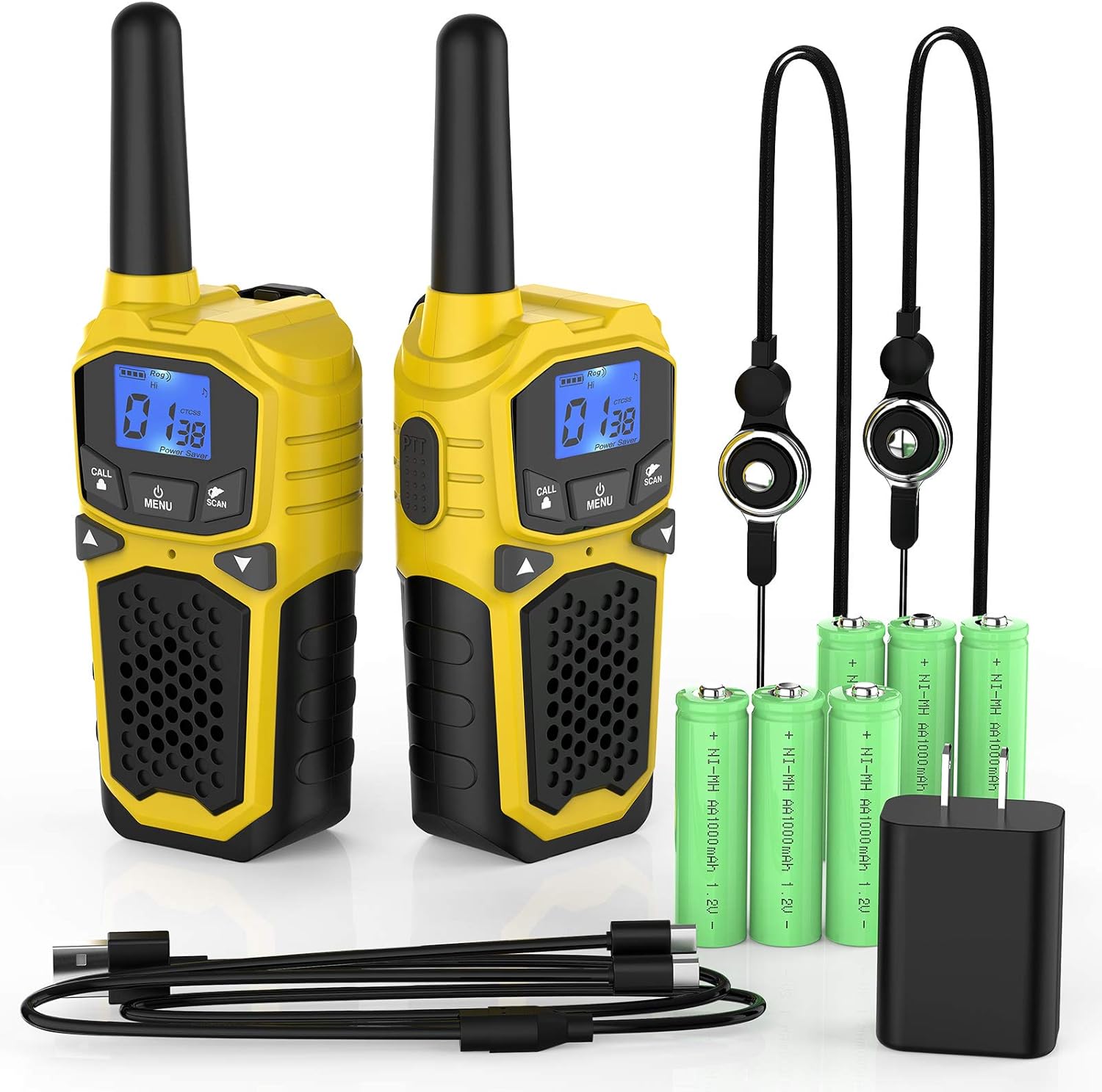 Walkie Talkies for Adults Rechargeable,Long Range Two Way Radios 22 Channels VOX NOAA Weather Alert Family Walkie-Talkie for Outdoor Adventures, Camping, Hiking, Hunting