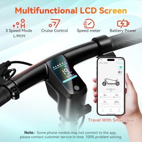 TST Electric Scooter for Adult, Up to 19 MPH and 20 Miles Long Range E Scooter, 8.5"/10" Solid and Pneumatic Tire, Portable Folding EScooter with Dual Brakes, Commuting Escooter App Control
