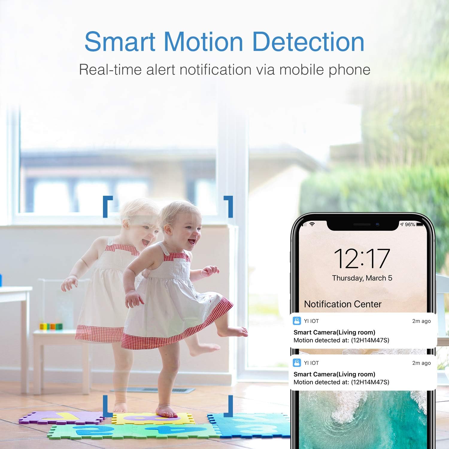 WiFi Camera Indoor, 1080P HD Smart Security Camera with &Night Vision, Motion Detection, Two-Way Audio, Nanny for Baby/Elder/Pet, Home Safety Monitor Controlled by App, Compatible with Alexa, 4-Pack Pack of 2