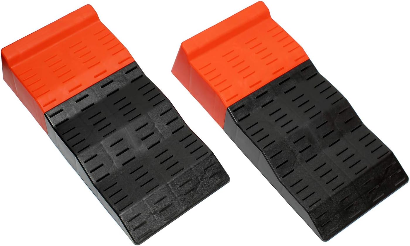 BISupply Tandem Axle Leveler Ramps – 3 Level RV Leveling Blocks Heavy Duty Separating Camper Leveling Ramps, 2 Pk Pack of 2