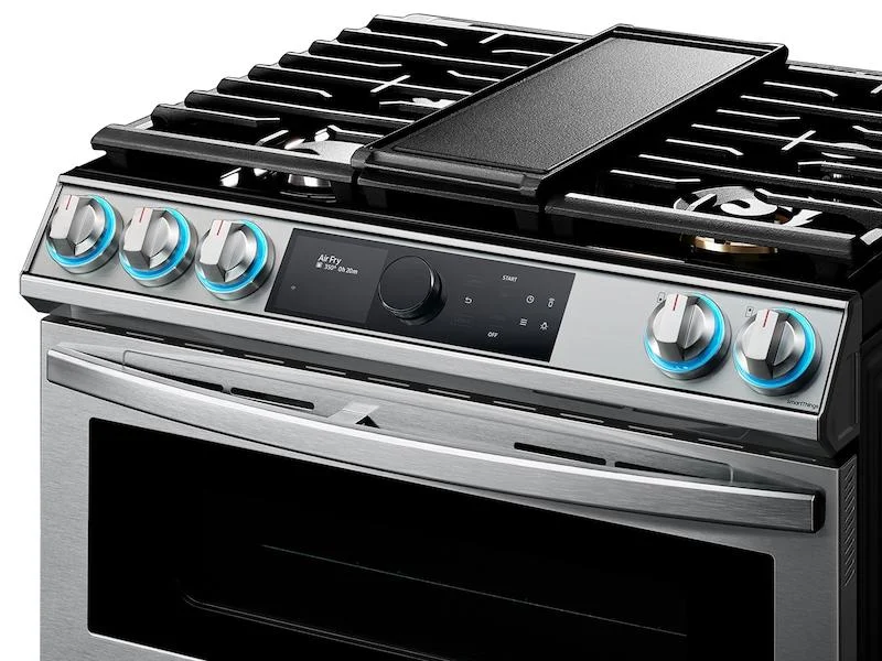 Samsung Ny63t8751s 30" Wide 6.3 Cu. Ft. Slide-In Dual Fuel Range - Stainless Steel