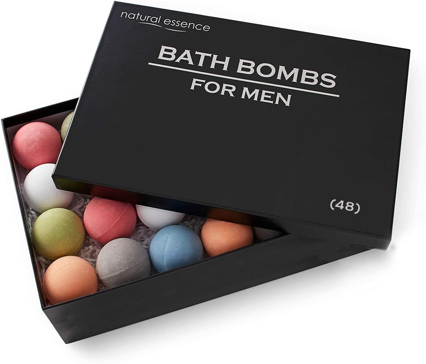 Men's Bath Bomb Gift Set of 48 by Natural Essence Pack of 2