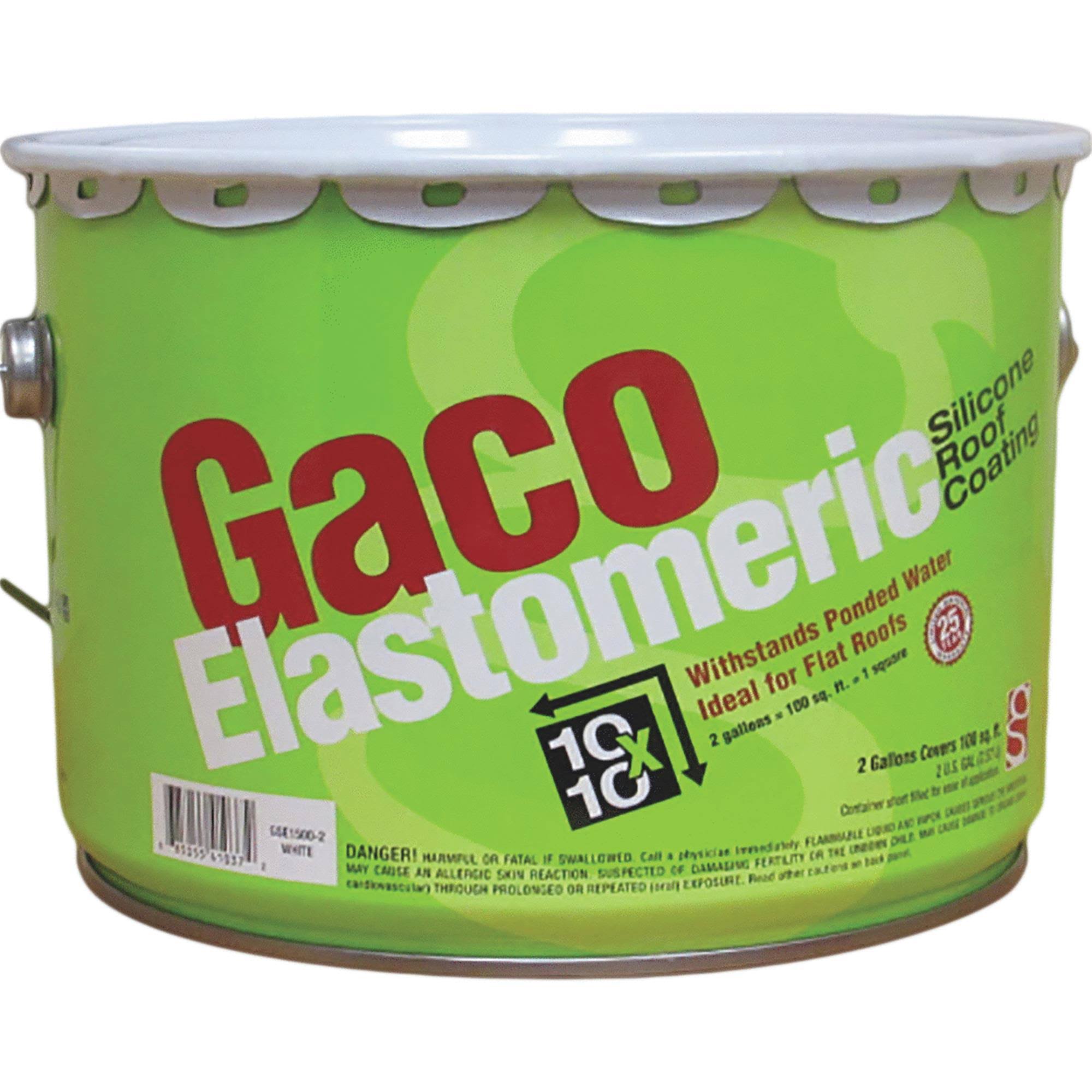 Gaco Western 1765130 GacoElastomeric White Silicone Roof Coating 2 Gal