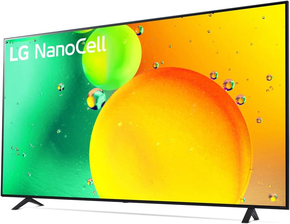LG 55NANO75UQA 55 Inch HDR 4K UHD Smart NanoCell LED TV 2022 Bundle with Premiere Movies Streaming 2020 + 37-100 Inch TV Wall Mount + 6-Outlet Surge Adapter + 2X 6FT 4K HDMI 2.0 Cable