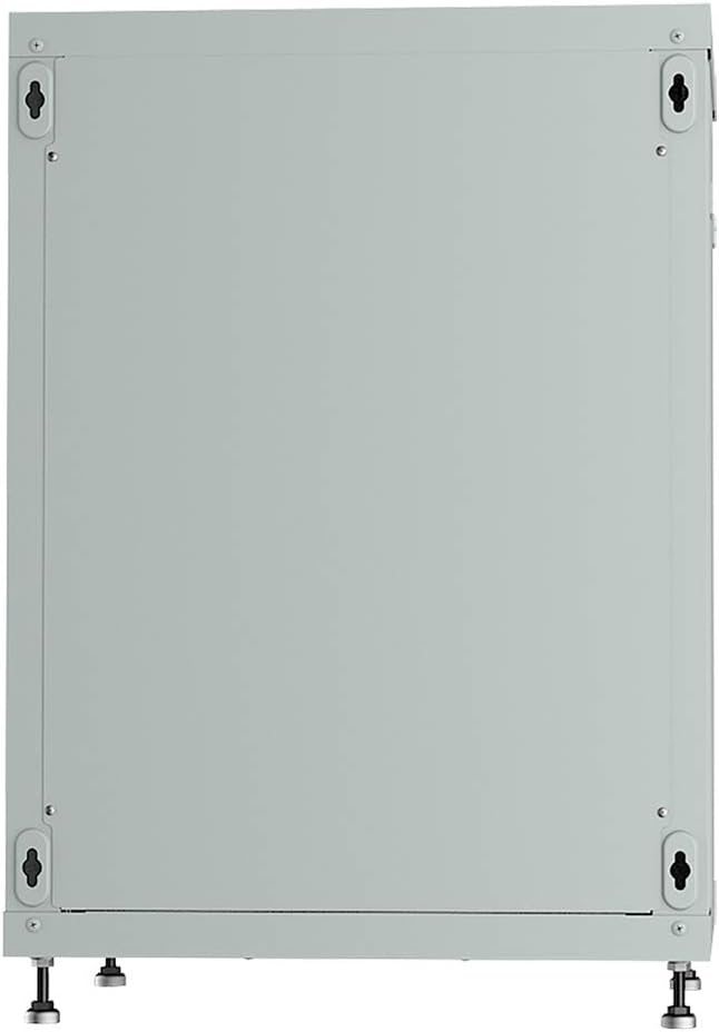 Sysracks 15U Wall Mount Gray IT Network Av Data Server Rack Cabinet Enclosure 24 Inch Depth - 2 Shelves - 8-Way PDU - Fan - Adjustable Feet - Hardware