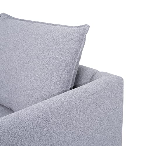 Naomi Home Elizabeth Modular Sofa Sectional Sleeper Couch with Ottoman Air Leather - 6-Seater Sofa with Storage Seat - Convertible Sectional Sofa Couch Bed for Living Room - Caramel
