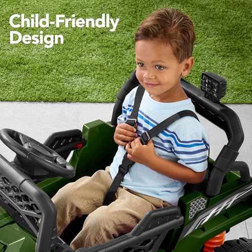 Best Choice Products Kids 12V Electric Ride On UTV Car and Trailer w/Parent Control, LED Lights, 2 Speeds, Bluetooth - Black