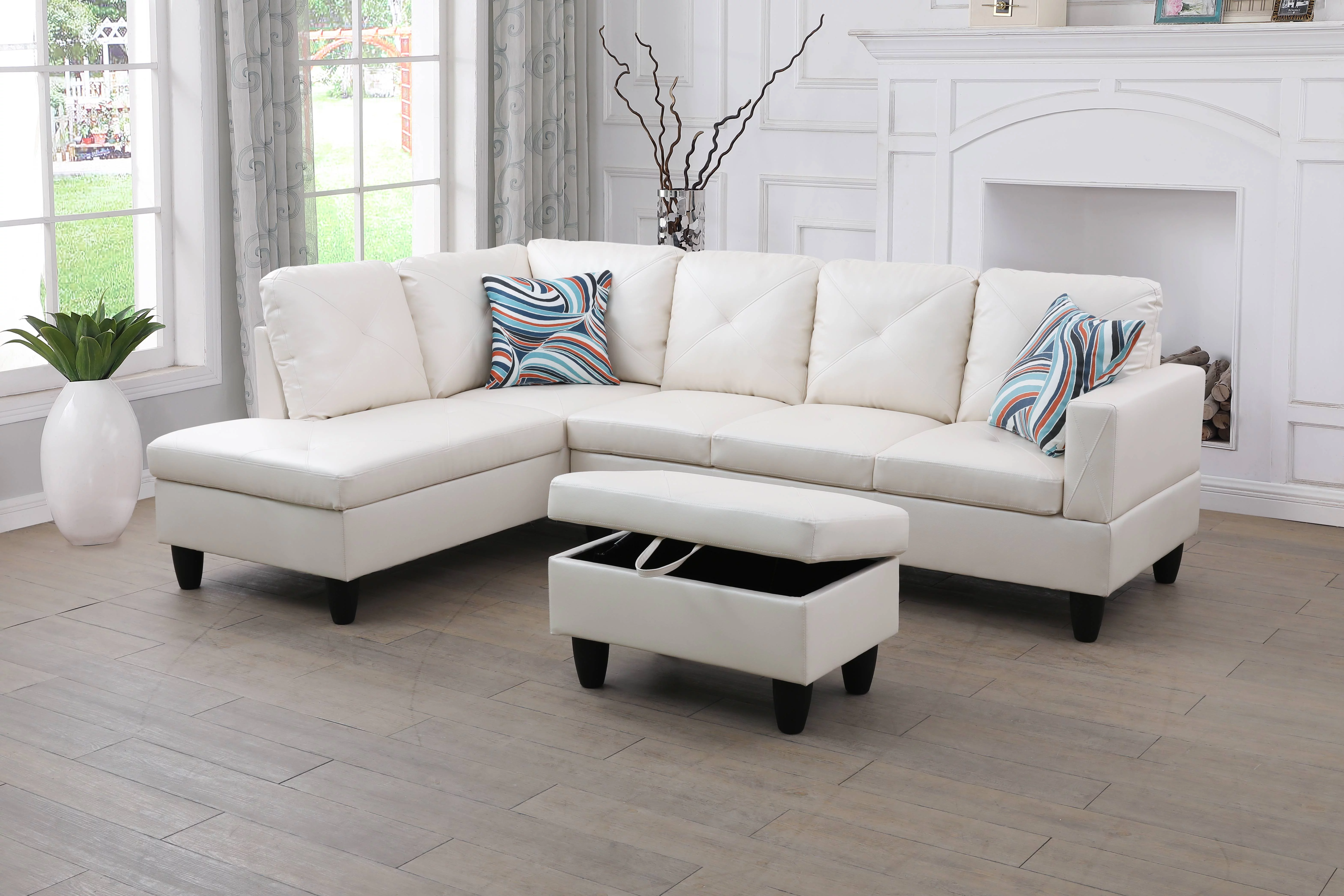 Ponliving Furniture 3-Pieces Living Room Sofa Set