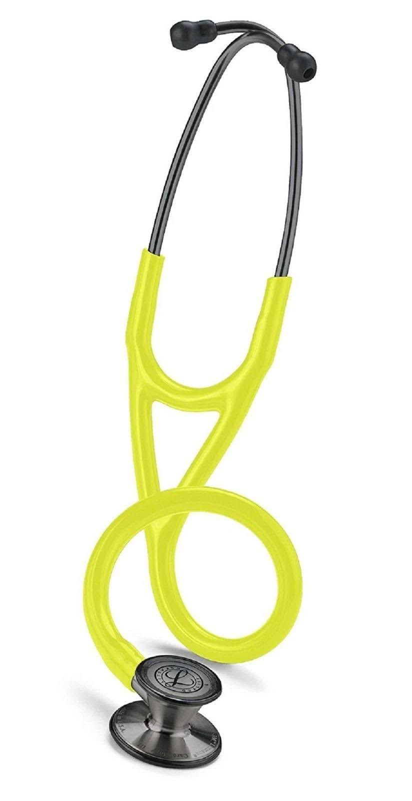 3M Littmann Cardiology III Stethoscope, 27, Lemon Lime Tube, Smoke Finish Chestpiece
