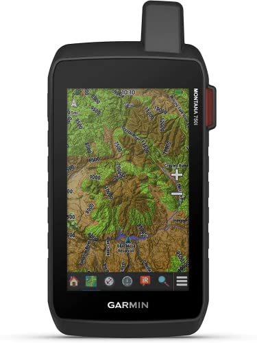 Garmin Montana 750i, Rugged GPS Handheld with Built-in inReach Technology and 8-megapixel Camera | Road and Trail Mapping, Glove-Friendly 5" Color Touchscreen, Multi-GNSS with Signature Power Bundle