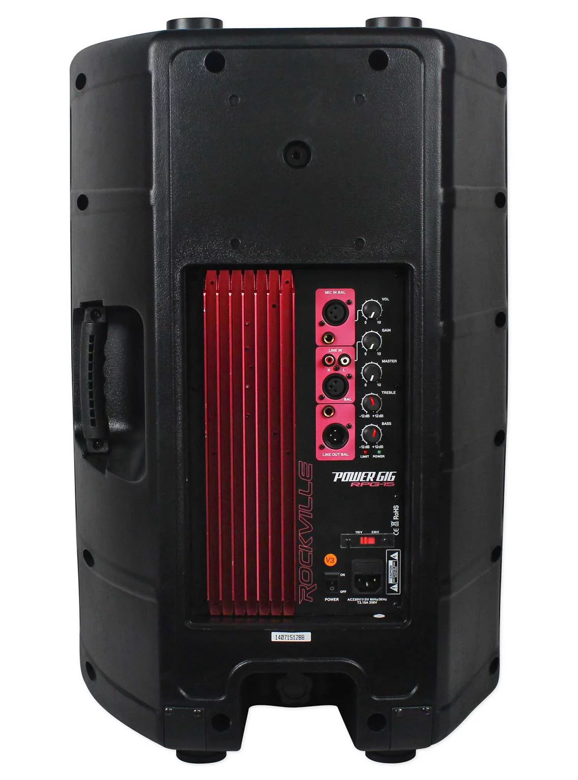 Pair Rockville Power Gig RPG15 15" Powered Active 2000 Watt 2-Way DJ PA Speakers