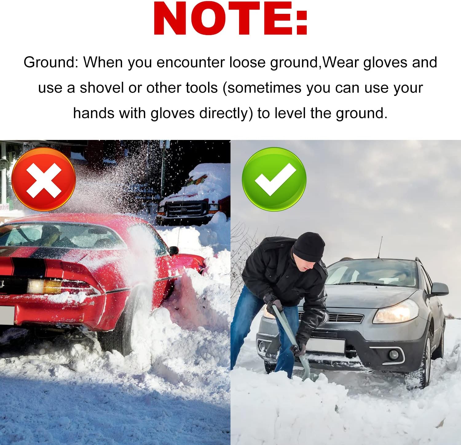 Emergency Devices 2 pcs Tire Traction Mats 39.3 (L) x 10.8 (W) , Portable for Snow, Ice, Mud, and Sand Used to Car, Truck, Van or Fleet Vehicle(2PCS* 39in)
