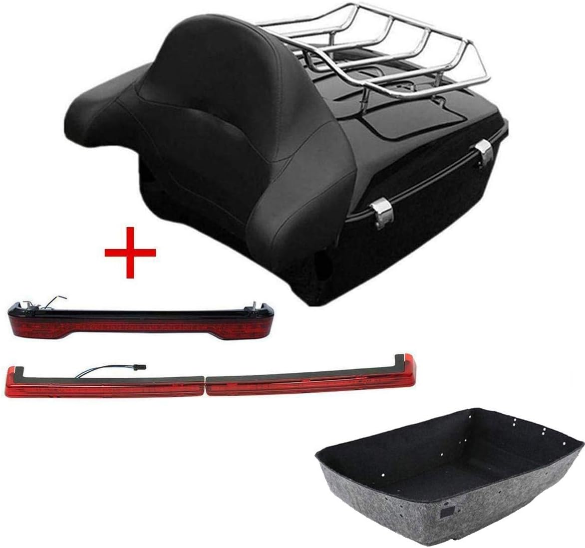 TCMT Pack Trunk Pad w/Speakers Mount Rack Fit For Harley Tour Pack Road Glide 2014-2022