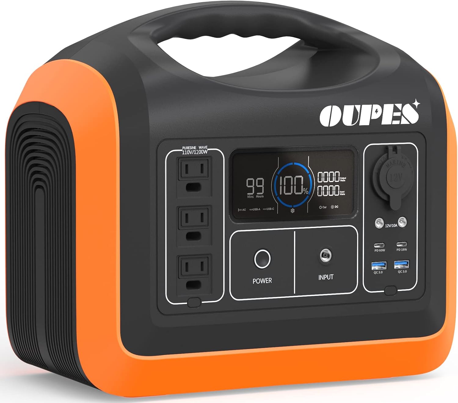 Solar Generator Explorer 1200w, OUPES Portable Power Station 992Wh(2200W Peak) LiFePO4 Power Station Battery Backup, Emergency Generator for Outdoor Camping Home RV
