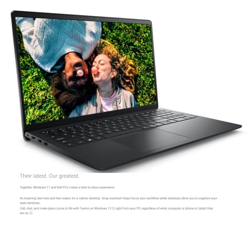 DELL 2024 Inspiron 15 3520 Slim Laptop, 15.6" FHD LED Display, with Microsoft Office 365, Intel Core i3-1115G4 up to 4.1GHz, 8GB RAM, 256GB SSD, Windows 11 Home, HDMI, Webcam, Black (Latest Model)
