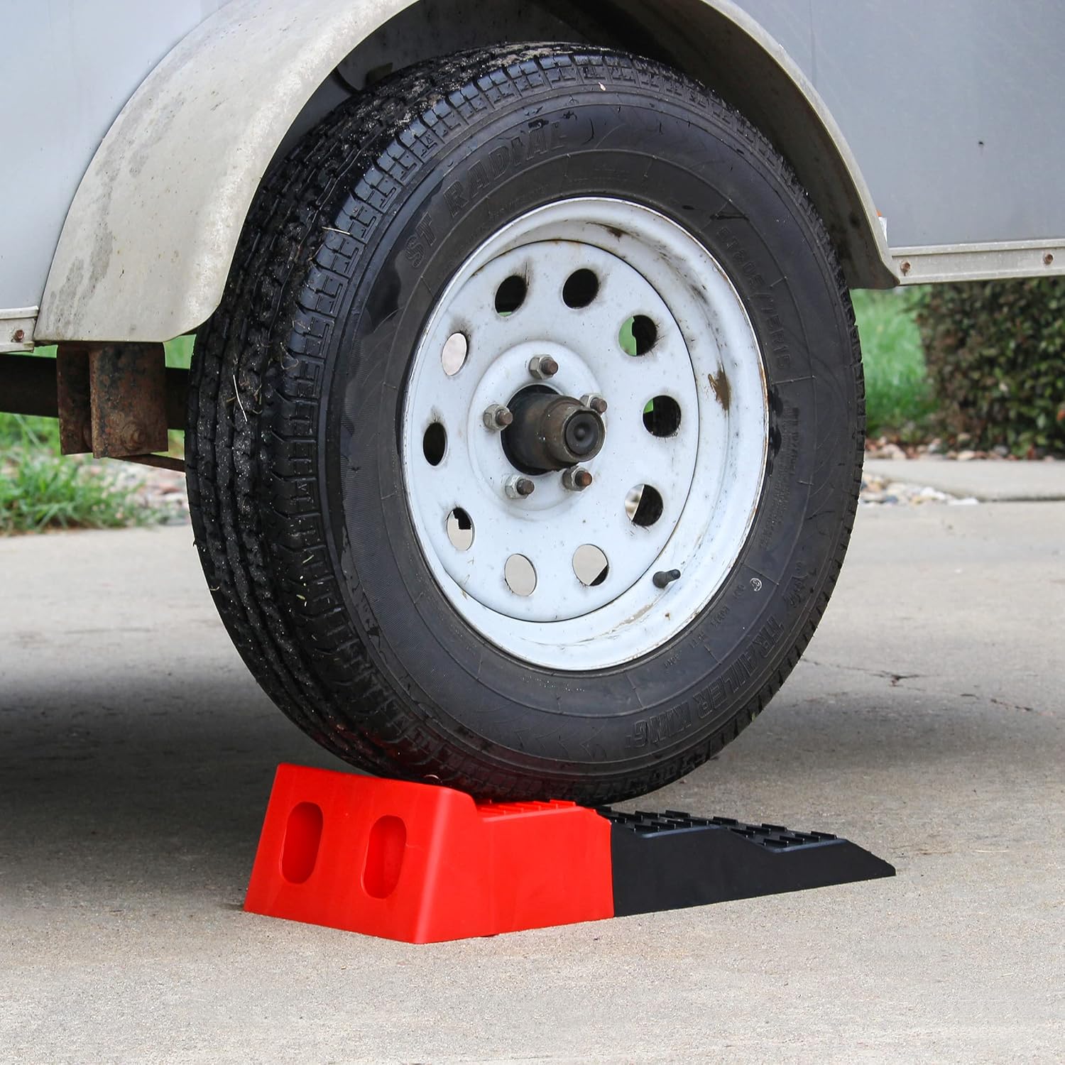 BISupply Tandem Axle Leveler Ramps – 3 Level RV Leveling Blocks Heavy Duty Separating Camper Leveling Ramps, 2 Pk Pack of 2