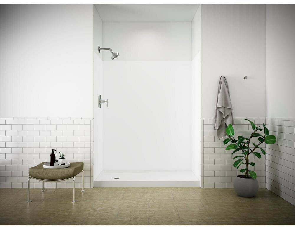 Kohler Rely 60 in. x 32 in. Single-Threshold Shower Base with Left-Hand Drain in White R8459-0