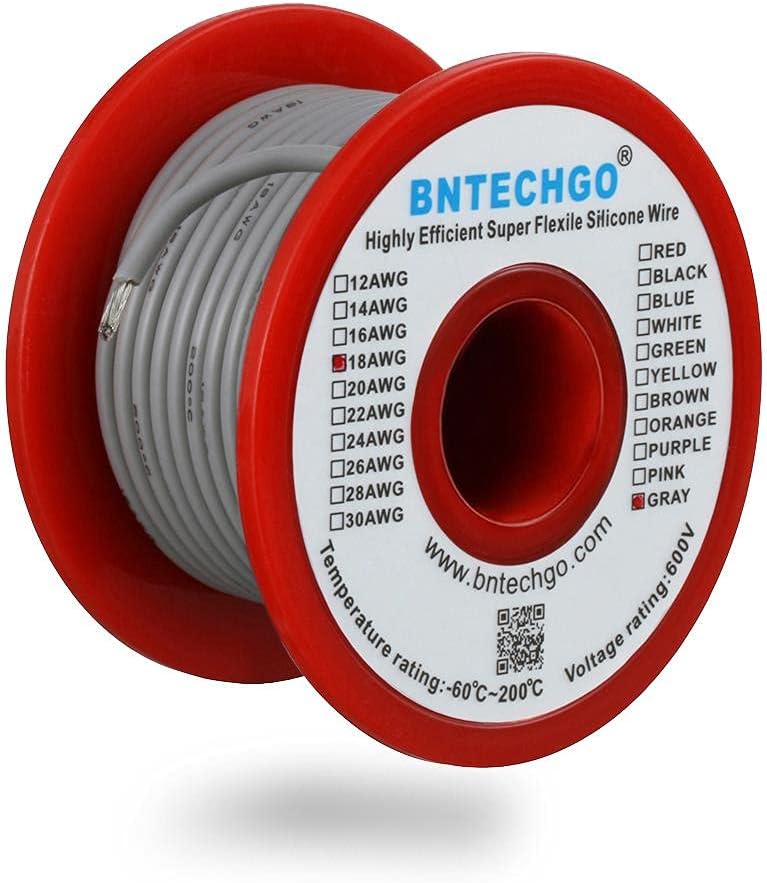BNTECHGO 18 Gauge Silicone Wire Kit 7 Color Each 50 ft Flexible 18 AWG Stranded Tinned Copper Wire Pack of 2