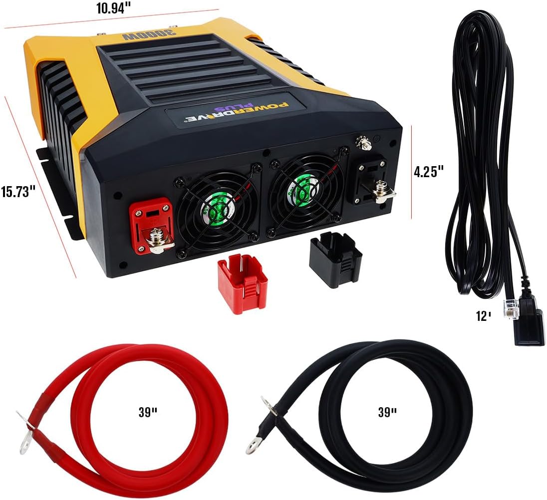 PowerDrive PWD3000P 3000 Watt Power Inverter with Bluetooth Technology