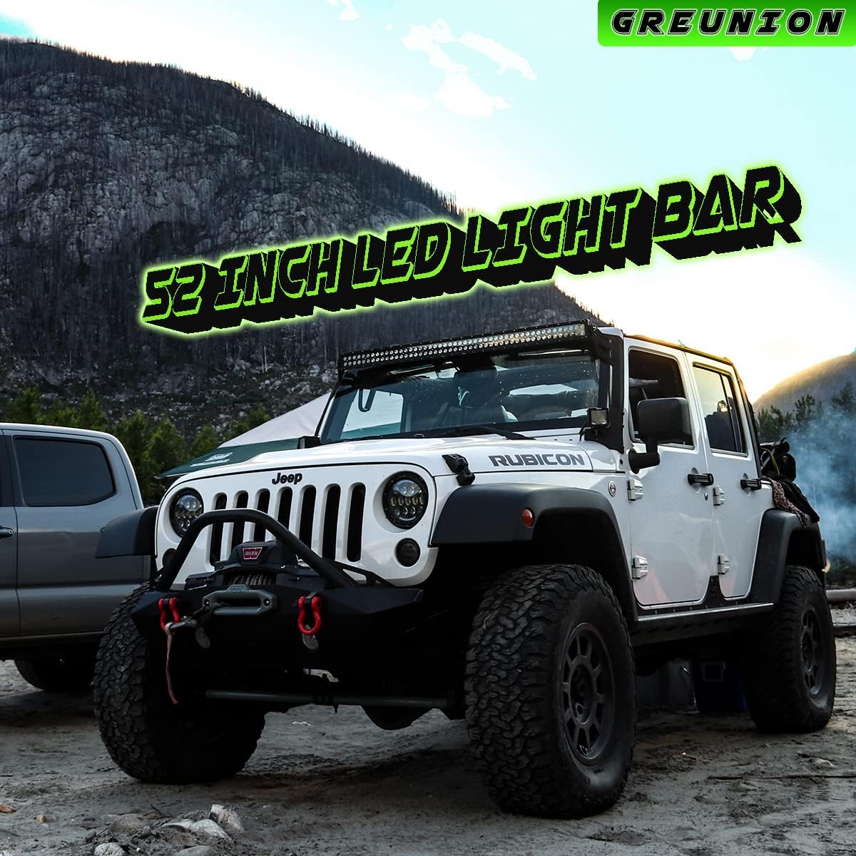 GREUNION 52 inch led Light bar for Trucks, Triple Row Lighting barra Kit, led spot Flood Combo Beam Light bar for Off-Road ATV UTV SUV Boat and Tractor ( 6000K)