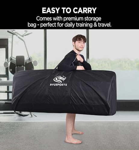 10x10ft Martial Arts Mat, Roll-Up Training Mat with Sealed Edges, XPE Foam & Carry Bag – for Jiu Jitsu, Wrestling, MMA, Tumbling, Judo, Karate, Home Gym Flooring