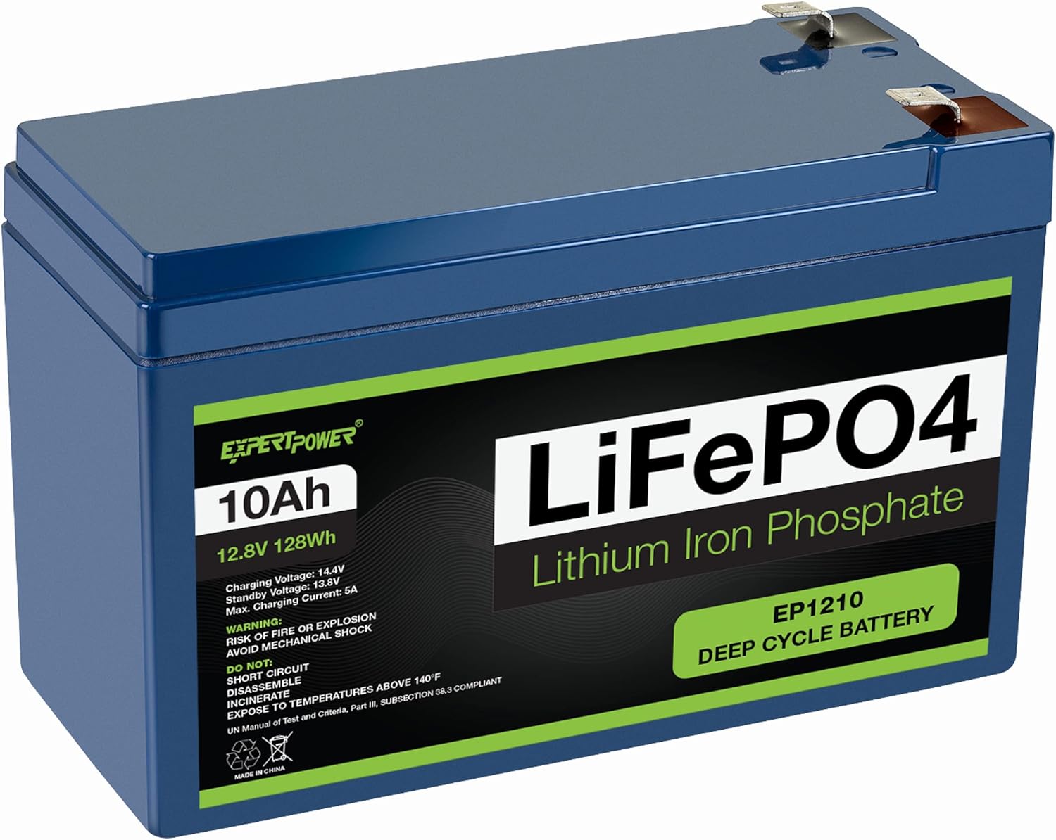 ExpertPower 12V 200Ah Lithium LiFePO4 Deep Cycle Rechargeable Battery | 2500-7000 Life Cycles & 10-Year lifetime | Built-in BMS