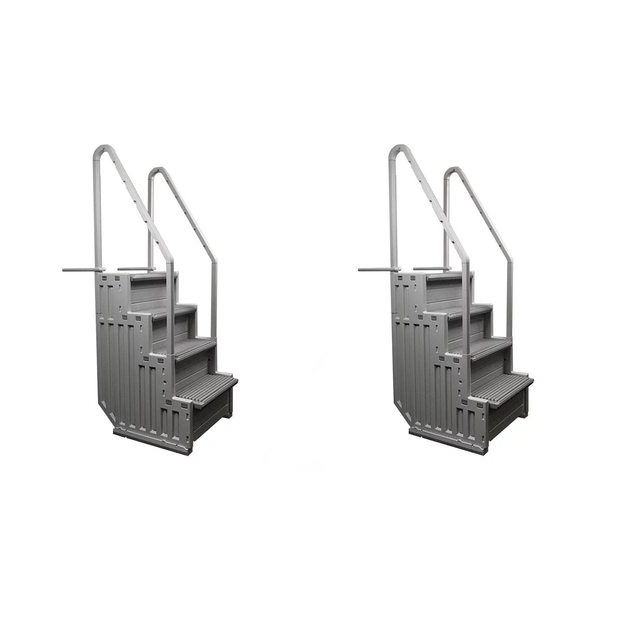 Confer Plastics In-Pool 4 Step Ladder, Above Ground Pool Stairs (2 Pack)